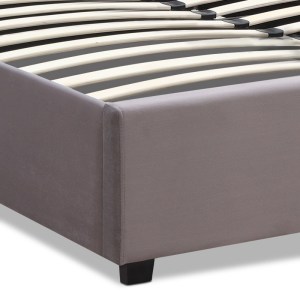 meg-GP002-0025,2-7 ΚΡΕΒΑΤΙ OLMO MEGAPAP ΒΕΛΟΥΔΙΝΟ ΜΕ ΑΠΟΘΗΚΕΥΤΙΚΟ ΧΩΡΟ ΧΡΩΜΑ ΓΚΡΙ 160X200ΕΚ.