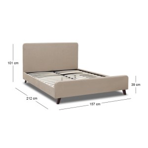 meg-GP002-0028,3-7 ΚΡΕΒΑΤΙ OVELIA MEGAPAP ΥΦΑΣΜΑΤΙΝΟ ΧΡΩΜΑ ΜΠΕΖ 140X190ΕΚ.