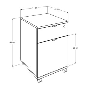 meg-GP009-0158-4 ΣΥΡΤΑΡΙΕΡΑ ΓΡΑΦΕΙΟΥ RIO MEGAPAP ΤΡΟΧΗΛΑΤΗ ΧΡΩΜΑ ΚΑΡΥΔΙ 41X45X61 ΕΚ.