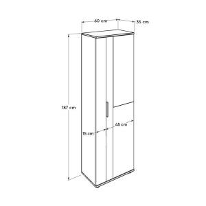 meg-GP009-0170-5 ΝΤΟΥΛΑΠΑ ΡΟΥΧΩΝ - ΠΑΠΟΥΤΣΟΘΗΚΗ 30 ΖΕΥΓΩΝ PORTO ΜΟΝΟΦΥΛΛΗ ΜΕ ΚΑΘΡΕΦΤΗ ΛΕΥΚΗ 60X36X187ΕΚ.