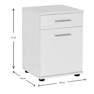 meg-GP009-0186-4 ΚΟΜΟΔΙΝΟ - ΣΥΡΤΑΡΙΕΡΑ ΓΡΑΦΕΙΟΥ TRENDLINE MEGAPAP ΣΕ ΧΡΩΜΑ ΛΕΥΚΟ 40X39X57ΕΚ.