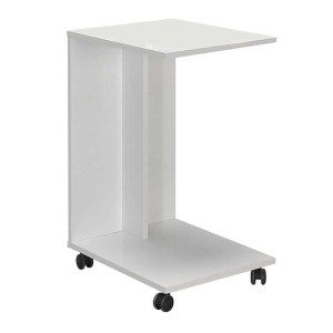 meg-GP009-0195-0 ΒΟΗΘΗΤΙΚΟ ΤΡΑΠΕΖΙ C-SHAPED MEGAPAP ΑΠΟ ΜΕΛΑΜΙΝΗ ΣΕ ΧΡΩΜΑ ΛΕΥΚΟ 35X45X65ΕΚ.