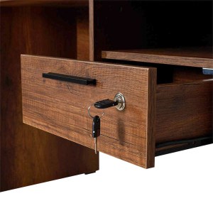 meg-GP009-0209-3 ΓΡΑΦΕΙΟ CONCEPT MEGAPAP ΣΕ ΧΡΩΜΑ ΚΑΡΥΔΙ 120X60X75ΕΚ.