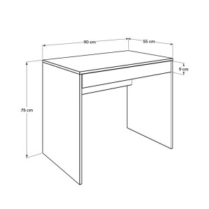 meg-GP009-0233,3-3 ΓΡΑΦΕΙΟ ΕΡΓΑΣΙΑΣ VARENO MEGAPAP ΧΡΩΜΑ FLORIDA OAK 90X55X75ΕΚ.