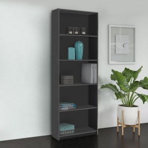 meg-GP009-0236-1 ΒΙΒΛΙΟΘΗΚΗ MAX MEGAPAP ΧΡΩΜΑ ΑΝΘΡΑΚΙ 58X23X170ΕΚ.