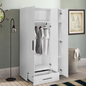 meg-GP009-0246,1-1 ΝΤΟΥΛΑΠΑ ΡΟΥΧΩΝ BIANCO MEGAPAP ΤΡΙΦΥΛΛΗ ΧΡΩΜΑ ΛΕΥΚΟ 103X52X187ΕΚ.