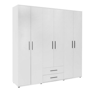 meg-GP009-0247,1-0 ΝΤΟΥΛΑΠΑ ΡΟΥΧΩΝ BIANCO MEGAPAP ΕΞΑΦΥΛΛΗ ΧΡΩΜΑ ΛΕΥΚΟ 206X52X213ΕΚ.