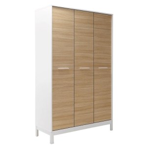 meg-GP009-0251,1-0 ΝΤΟΥΛΑΠΑ ΡΟΥΧΩΝ LONDON MEGAPAP ΤΡΙΦΥΛΛΗ ΧΡΩΜΑ OAK - ΛΕΥΚΟ 120X52X202ΕΚ.
