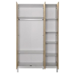 meg-GP009-0251,1-1 ΝΤΟΥΛΑΠΑ ΡΟΥΧΩΝ LONDON MEGAPAP ΤΡΙΦΥΛΛΗ ΧΡΩΜΑ OAK - ΛΕΥΚΟ 120X52X202ΕΚ.