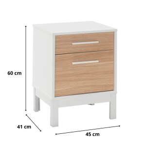 meg-GP009-0254,1-3 ΚΟΜΟΔΙΝΟ LONDON MEGAPAP ΧΡΩΜΑ ΛΕΥΚΟ - OAK 45X41X60ΕΚ.