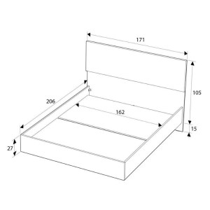 meg-GP009-0263,1-4 ΚΡΕΒΑΤΙ ORYANA MEGAPAP ΧΡΩΜΑ ΚΑΡΥΔΙ 160X200ΕΚ.