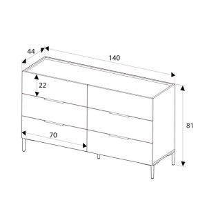meg-GP009-0266,1-2 ΣΥΡΤΑΡΙΕΡΑ ORYANA MEGAPAP ΧΡΩΜΑ ΚΑΡΥΔΙ 140X44X81ΕΚ.