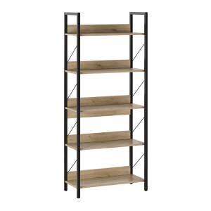 meg-GP009-0283,1-0 ΒΙΒΛΙΟΘΗΚΗ CONNECT MEGAPAP ΧΡΩΜΑ FLORIDA OAK 73X35X172ΕΚ.