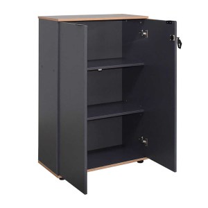 meg-GP009-0284,1-2 ΝΤΟΥΛΑΠΙ ΓΡΑΦΕΙΟΥ RIO MEGAPAP ΜΕ ΚΛΕΙΔΑΡΙΑ ΧΡΩΜΑ ΑΝΘΡΑΚΙ 72X34X109ΕΚ.
