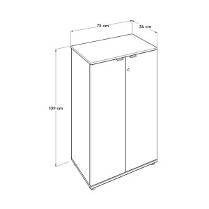 meg-GP009-0284,2-5 ΝΤΟΥΛΑΠΙ ΓΡΑΦΕΙΟΥ RIO MEGAPAP ΜΕ ΚΛΕΙΔΑΡΙΑ ΧΡΩΜΑ ΛΕΥΚΟ 72X34X109ΕΚ.