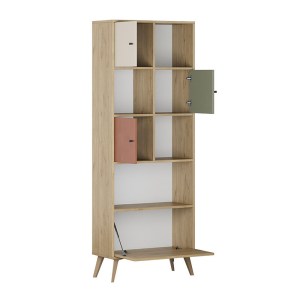 meg-GP009-0290,1-2 ΒΙΒΛΙΟΘΗΚΗ TERRA MEGAPAP ΧΡΩΜΑ FLORIDA OAK 67X30X181ΕΚ.