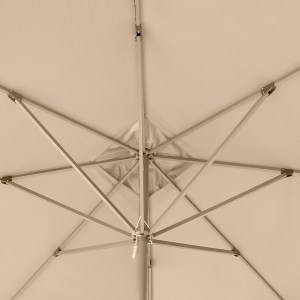 meg-GP010-0057,1-3 ΟΜΠΡΕΛΑ ΚΗΠΟΥ DYLAN MEGAPAP ΑΛΟΥΜΙΝΙΟΥ ΧΡΩΜΑ ΕΚΡΟΥ 3X3M.