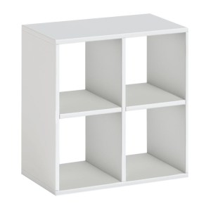meg-GP026-0100,1-3 ΒΙΒΛΙΟΘΗΚΗ CUBE MEGAPAP ΧΡΩΜΑ ΛΕΥΚΟ 60X30X60ΕΚ.