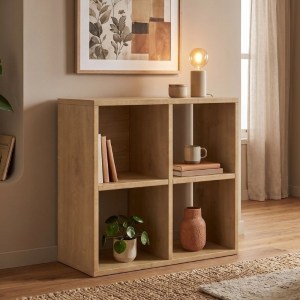 meg-GP026-0100,2-0 ΒΙΒΛΙΟΘΗΚΗ CUBE MEGAPAP ΧΡΩΜΑ SAPPHIRE OAK 60X30X60ΕΚ.