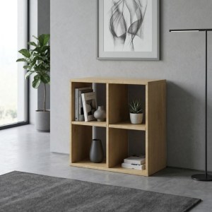 meg-GP026-0100,2-1 ΒΙΒΛΙΟΘΗΚΗ CUBE MEGAPAP ΧΡΩΜΑ SAPPHIRE OAK 60X30X60ΕΚ.