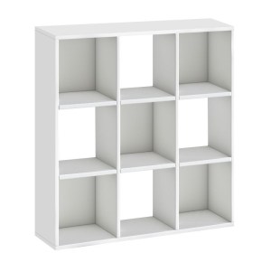 meg-GP026-0101,1-3 ΒΙΒΛΙΟΘΗΚΗ CUBE MEGAPAP ΧΡΩΜΑ ΛΕΥΚΟ 90X30X90ΕΚ.