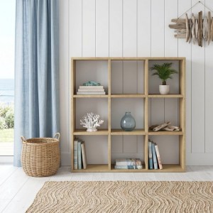 meg-GP026-0101,2-1 ΒΙΒΛΙΟΘΗΚΗ CUBE MEGAPAP ΧΡΩΜΑ SAPPHIRE OAK 90X30X90ΕΚ.