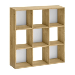 meg-GP026-0101,2-3 ΒΙΒΛΙΟΘΗΚΗ CUBE MEGAPAP ΧΡΩΜΑ SAPPHIRE OAK 90X30X90ΕΚ.