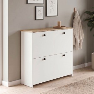 meg-GP026-0103,1-0 ΠΑΠΟΥΤΣΟΘΗΚΗ PALMA MEGAPAP ΧΡΩΜΑ ΛΕΥΚΟ - SAPPHIRE OAK 90X35X90ΕΚ.