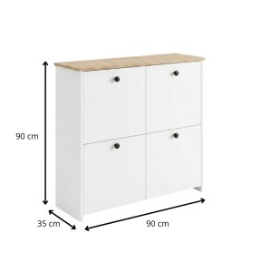 meg-GP026-0103,1-4 ΠΑΠΟΥΤΣΟΘΗΚΗ PALMA MEGAPAP ΧΡΩΜΑ ΛΕΥΚΟ - SAPPHIRE OAK 90X35X90ΕΚ.
