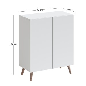 meg-GP026-0104,1-4 ΠΑΠΟΥΤΣΟΘΗΚΗ LUCE MEGAPAP ΧΡΩΜΑ ΛΕΥΚΟ 70X35X85ΕΚ.