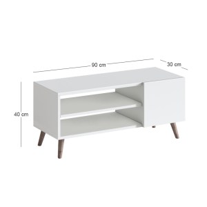 meg-GP026-0105,1-3 ΕΠΙΠΛΟ ΤΗΛΕΟΡΑΣΗΣ PARMA MEGAPAP ΧΡΩΜΑ ΛΕΥΚΟ 90X30X40ΕΚ.