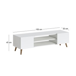 meg-GP026-0107,1-3 ΕΠΙΠΛΟ ΤΗΛΕΟΡΑΣΗΣ ETNA MEGAPAP ΧΡΩΜΑ ΛΕΥΚΟ 150X30X45ΕΚ.