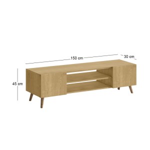 meg-GP026-0107,2-3 ΕΠΙΠΛΟ ΤΗΛΕΟΡΑΣΗΣ ETNA MEGAPAP ΧΡΩΜΑ SAPPHIRE OAK 150X30X45ΕΚ.