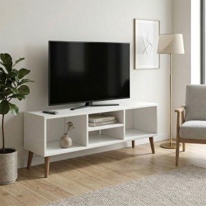 meg-GP026-0108,1-0 ΕΠΙΠΛΟ ΤΗΛΕΟΡΑΣΗΣ LOREN MEGAPAP ΧΡΩΜΑ ΛΕΥΚΟ 120X30X40ΕΚ.