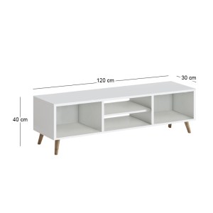 meg-GP026-0108,1-2 ΕΠΙΠΛΟ ΤΗΛΕΟΡΑΣΗΣ LOREN MEGAPAP ΧΡΩΜΑ ΛΕΥΚΟ 120X30X40ΕΚ.