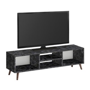 meg-GP026-0108,5-1 ΕΠΙΠΛΟ ΤΗΛΕΟΡΑΣΗΣ LOREN MEGAPAP ΧΡΩΜΑ ΜΑΥΡΟ ΕΦΕ ΜΑΡΜΑΡΟΥ 120X30X40ΕΚ.