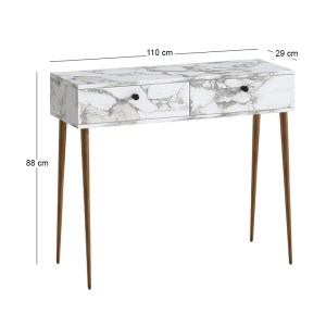meg-GP026-0115,4-3 ΚΟΝΣΟΛΑ ALIS MEGAPAP ΧΡΩΜΑ ΛΕΥΚΟ ΕΦΕ ΜΑΡΜΑΡΟΥ 110X29X88ΕΚ.