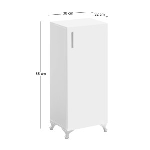 meg-GP026-0147,1-4 ΝΤΟΥΛΑΠΙ ΚΟΥΖΙΝΑΣ - ΜΠΑΝΙΟΥ MINE MEGAPAP ΧΡΩΜΑ ΛΕΥΚΟ 30X32X88ΕΚ.