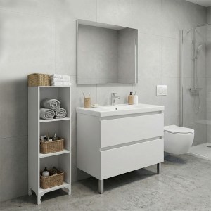 meg-GP026-0157,1-0 ΒΙΒΛΙΟΘΗΚΗ - ΡΑΦΙΕΡΑ CLARE MEGAPAP ΧΡΩΜΑ ΛΕΥΚΟ 30X20X108ΕΚ.