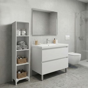 meg-GP026-0158,1-0 ΒΙΒΛΙΟΘΗΚΗ - ΡΑΦΙΕΡΑ CLARE MEGAPAP ΧΡΩΜΑ ΛΕΥΚΟ 30X20X128ΕΚ.