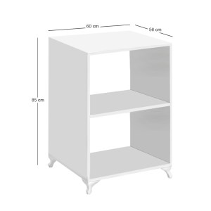 meg-GP026-0166,1-3 ΕΠΙΠΛΟ ΚΟΥΖΙΝΑΣ ΓΙΑ ΦΟΥΡΝΑΚΙ NADINE MEGAPAP ΧΡΩΜΑ ΛΕΥΚΟ 60X56X85ΕΚ.