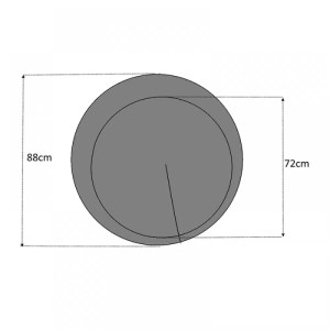 meg-GP028-0008,1-2 ΚΑΘΡΕΠΤΗΣ ΤΟΙΧΟΥ MOON MEGAPAP ΧΡΩΜΑ ΛΕΥΚΟ Ø88X2,2ΕΚ.