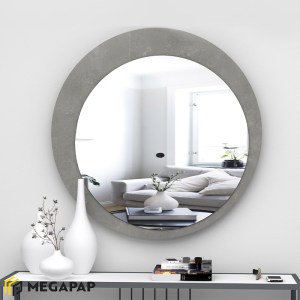 meg-GP028-0008-1 ΚΑΘΡΕΦΤΗΣ ΤΟΙΧΟΥ MOON MEGAPAP ΜΕ ΜΕΛΑΜΙΝΗ ΧΡΩΜΑ ΓΚΡΙ 88X88X2,2ΕΚ.