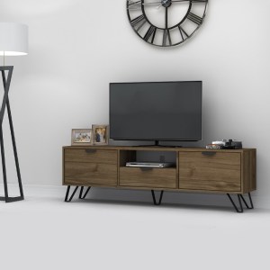 meg-GP028-0035,2-0 ΕΠΙΠΛΟ ΤΗΛΕΟΡΑΣΗΣ JASMINE MEGAPAP ΑΠΟ ΜΕΛΑΜΙΝΗ ΧΡΩΜΑ ΚΑΡΥΔΙ 170X35X50ΕΚ.