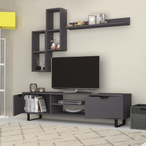 meg-GP028-0036,2-1 ΣΥΝΘΕΣΗ ΤΗΛΕΟΡΑΣΗΣ LONSA MEGAPAP ΧΡΩΜΑ ΓΚΡΙ 160X35X40ΕΚ.