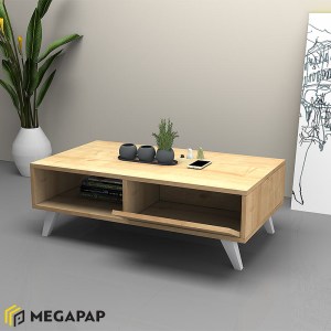 meg-GP028-0039,1-1 ΤΡΑΠΕΖΑΚΙ ΣΑΛΟΝΙΟΥ ASTER MEGAPAP ΑΠΟ ΜΕΛΑΜΙΝΗ ΧΡΩΜΑ SONOMA 120X56X40ΕΚ.