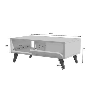 meg-GP028-0039,1-2 ΤΡΑΠΕΖΑΚΙ ΣΑΛΟΝΙΟΥ ASTER MEGAPAP ΑΠΟ ΜΕΛΑΜΙΝΗ ΧΡΩΜΑ SONOMA 120X56X40ΕΚ.