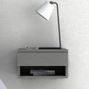 meg-GP028-0052,5-2 ΚΟΜΟΔΙΝΟ ΕΠΙΤΟΙΧΙΟ MARY MEGAPAP ΧΡΩΜΑ ΓΚΡΙ ΣΚΥΡΟΔΕΜΑΤΟΣ 40X30X23ΕΚ.