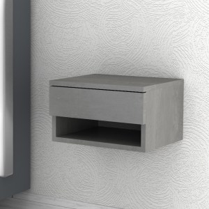 meg-GP028-0052,5-4 ΚΟΜΟΔΙΝΟ ΕΠΙΤΟΙΧΙΟ MARY MEGAPAP ΧΡΩΜΑ ΓΚΡΙ ΣΚΥΡΟΔΕΜΑΤΟΣ 40X30X23ΕΚ.