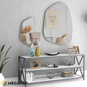 meg-GP028-0061-1 ΣΕΤ ΚΑΘΡΕΦΤΩΝ ΤΟΙΧΟΥ DENZA MEGAPAP 2 ΤΜΧ. ΜΕ ΜΕΛΑΜΙΝΗ ΧΡΩΜΑ ΛΕΥΚΟ 100X80X2,2ΕΚ.